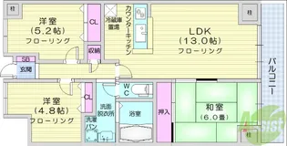 スカイコート上杉【14階】の間取り