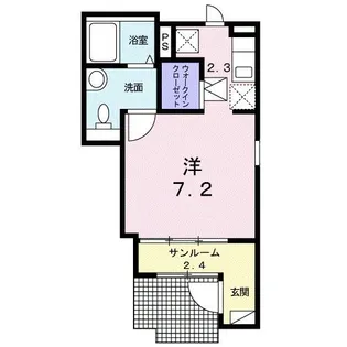 ヴァルト日の出【1階】の間取り