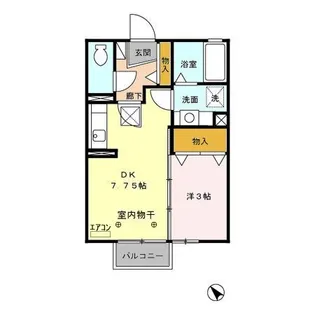 フラワーリング B【1階】の間取り