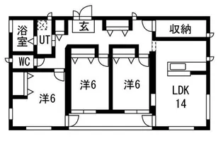 群馬県館林市東美園町【アパート】の間取り