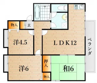 ジュビロやすなり【2階】の間取り