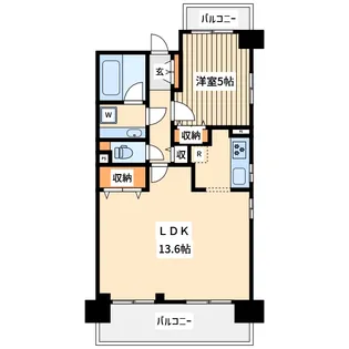 フレスコ川崎【7階】の間取り