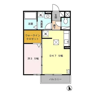 プレーヌハイツ【1階】の間取り