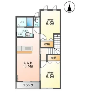 ラヴィクレイル【2階】の間取り