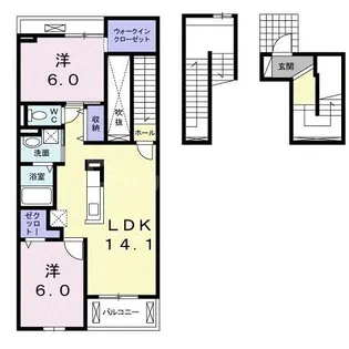 プランタンI【3階】の間取り