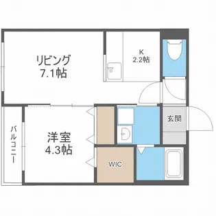 エヴァ琴似【2階】の間取り