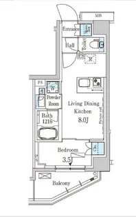 東京都江東区塩浜2【マンション】の間取り