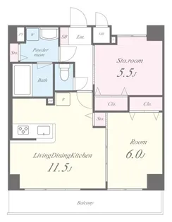 コンフォース堀切【4階】の間取り