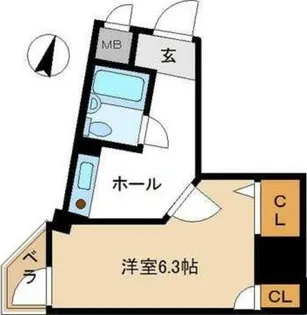 アソシエ横浜【5階】の間取り