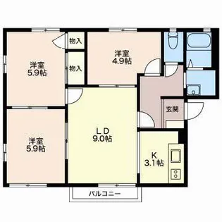 プランシェバラキB【2階】の間取り