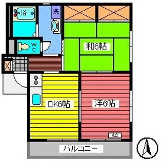 サンライズ【2階】の間取り