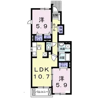 プラシード【1階】の間取り