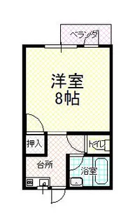 関谷アパート南棟【2階】の間取り