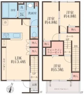 埼玉県さいたま市中央区上落合8【一戸建】の間取り