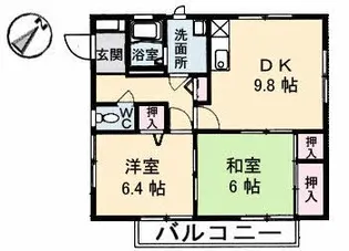 サン K.F【2階】の間取り