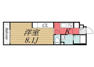 千葉県千葉市花見川区検見川町5【アパート】の間取り