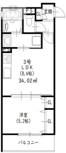 クリエオーレ上島町【3階】の間取り