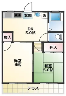 ペアシティハクバ第2【1階】の間取り