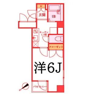 KDXレジデンス横浜関内【2階】の間取り