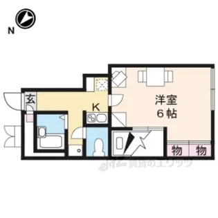レオパレスベルフォーレ【1階】の間取り