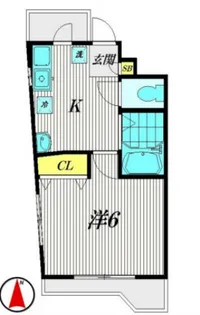 メルベイユイシイ【2階】の間取り