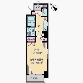 アヴェニール月島【4階】の間取り