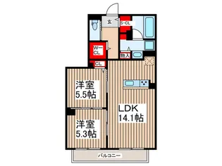 ファーナムスクエア【1階】の間取り