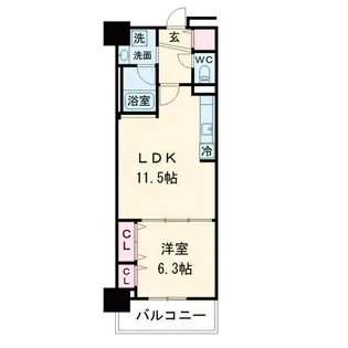 大阪府大阪市浪速区敷津東2【マンション】の間取り