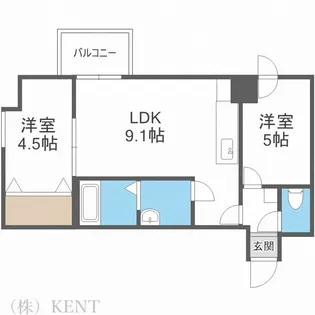 グランドジョラスN6【4階】の間取り