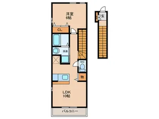 ジームスA【2階】の間取り