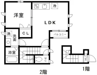 レフィナード千川【2階】の間取り