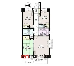 パーク・ハイム中野坂上【7階】の間取り