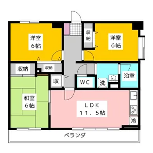 シェニートモンチーク武蔵関【11階】の間取り