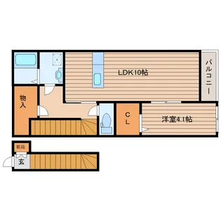 ベルシティ泉水スクエア【2階】の間取り