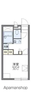 レオパレスウォーターヴィレッジ【1階】の間取り