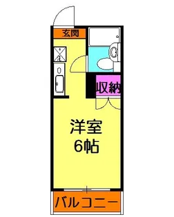 フラワーマンション【1階】の間取り