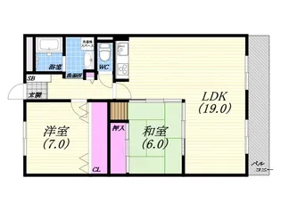 フェニックス夙川【4階】の間取り