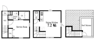 ハーミットクラブハウスノールノール【1階】の間取り