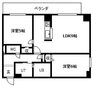 KDXレジデンス南三条【2階】の間取り