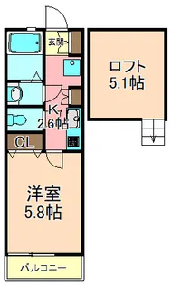 東京都足立区本木1【アパート】の間取り