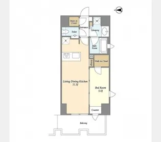 リバーレ麻布十番【6階】の間取り