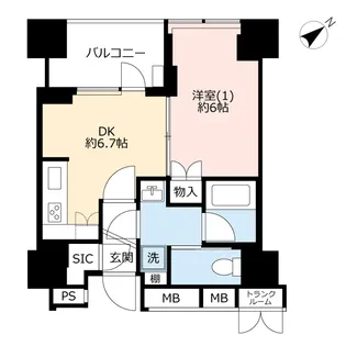 横浜ヴェールタワー【14階】の間取り