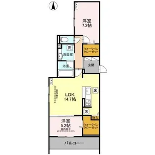 TORISIAS ゆいの杜6丁目 A棟【1階】の間取り