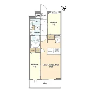 グランカーサ王子II【2階】の間取り