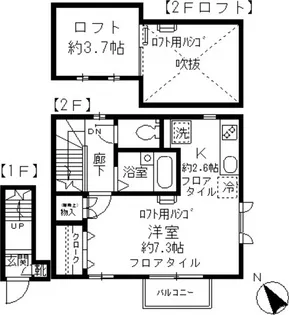 パセオ FOUR(パセオフォー)【2階】の間取り