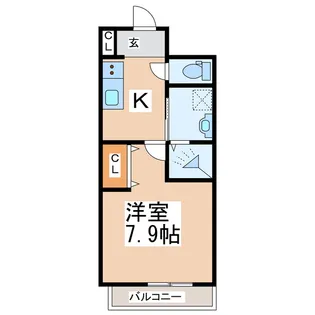 クロノス44熊大北【4階】の間取り