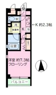 ヴィルヌーブ蔵前【1階】の間取り