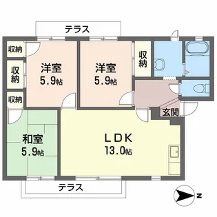 グリーンハイツ高塚【2階】の間取り