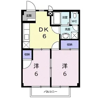 サンハイツ森【2階】の間取り