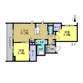 レフィシア【2階】の間取り